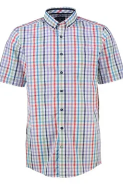 Redmond Hemd blau kariert Regular Fit
