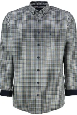 REDMOND Hemd braun kariert Comfort Fit Langarm Button-Down