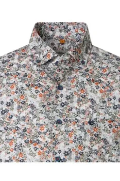 REDMOND Hemd terra gemustert Comfort Fit Kurzarm