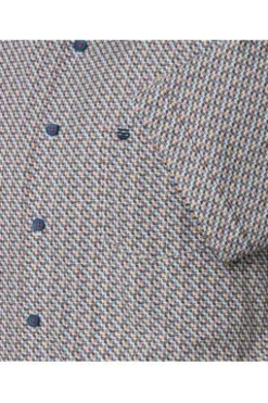 REDMOND Hemd terra gemustert Comfort Fit Kurzarm