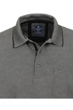 REDMOND Jersey Polo Shirt grau Regular Fit