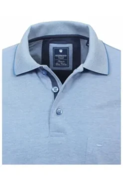 REDMOND Jersey Polo Shirt hellblau Regular Fit