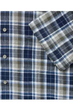 REDMOND Karo Hemd grün kariert Casual Fit Kurzarm