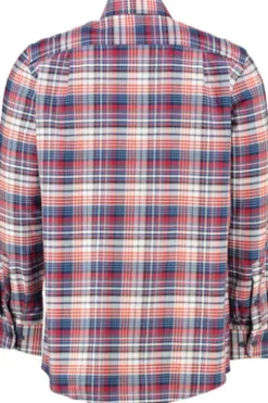 REDMOND Oxford Karo Hemd rot kariert Comfort Fit