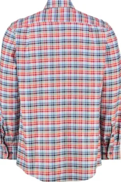 REDMOND Oxford Karo Hemd rot kariert Comfort Fit