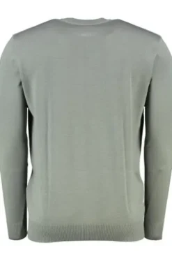 Rundhals Pullover foggy teal einfarbig