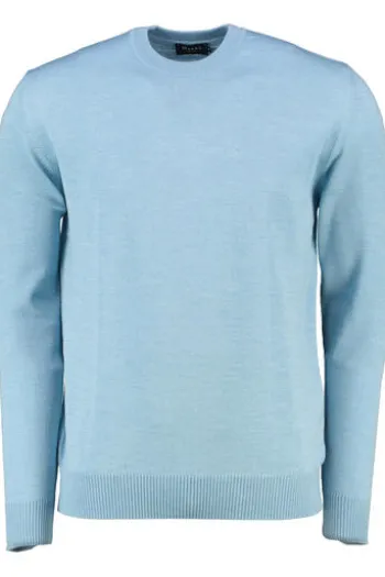Rundhals Pullover ocean aqua einfarbig