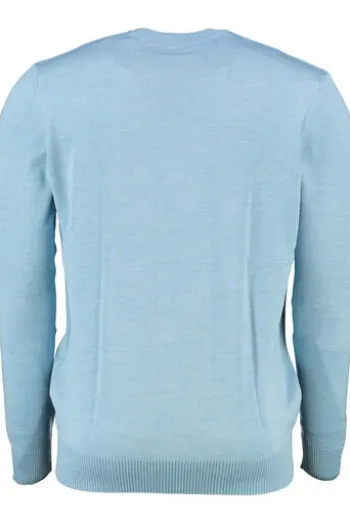 Rundhals Pullover ocean aqua einfarbig