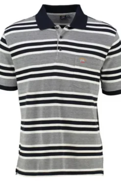 SAILING COMP Polo-Shirt navy gestreift