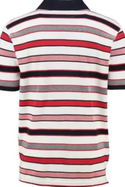 SAILING COMP Polo-Shirt weiss gestreift