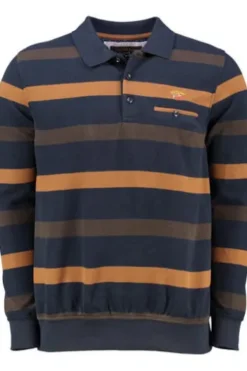 SAILING COMP Sweat-Shirt camel gestreift