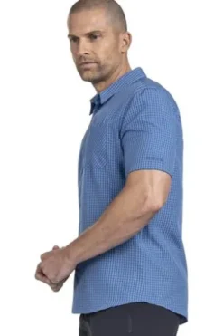SCHOEFFEL Hemd Circ Dalfoss allure blue kariert Regular Fit