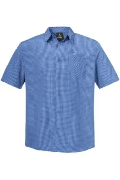 SCHOEFFEL Hemd Circ Dalfoss allure blue kariert Regular Fit