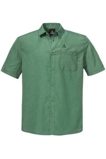 SCHOEFFEL Hemd Circ Dalfoss fir green kariert Regular Fit