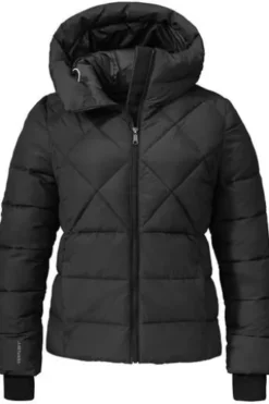 SCHOEFFEL Steppjacke Boston schwarz in angerauter Qualität