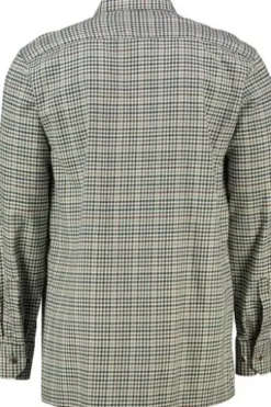 SKOGEN Flanell Hemd oliv/braun kariert Regular Fit Langarm mit Brusttasche