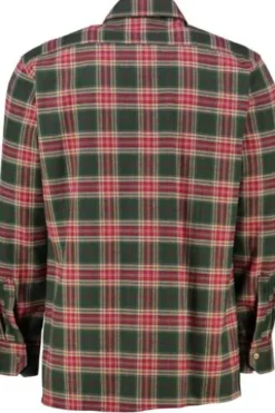 SKOGEN Flanell Hemd oliv kariert Regular Fit Langarm