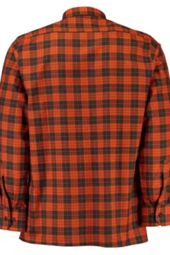 SKOGEN Hemd orange kariert Regular Fit mit Brusttasche
