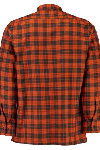 SKOGEN Hemd orange kariert Regular Fit mit Brusttasche