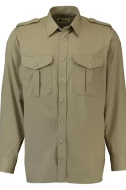 SKOGEN Jagd-Hemd beige Regular Fit Langarm