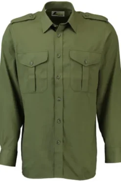 SKOGEN Jagd-Hemd oliv Regular Fit Langarm