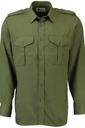 SKOGEN Jagd-Hemd oliv Regular Fit Langarm