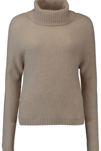 S.MARLON Kaschmir-Rollkragen-Pullover beige