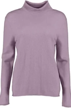 S.MARLON Stehkragen- Pullover flieder aus hochwertigem Cashmere
