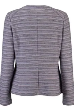 SOMMERMANN Strickjacke lavendel gestreift in farbharmonischer Weboptik