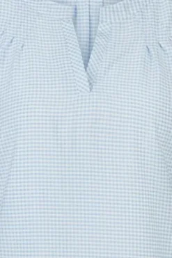 SPIETH & WENSKY Bluse Hope blau kariert