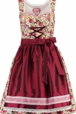 SPIETH&WENSKY Dirndl Gea rosa/dunkel rot