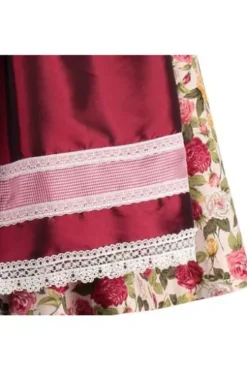 SPIETH&WENSKY Dirndl Gea rosa/dunkel rot