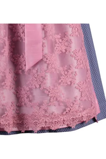 SPIETH & WENSKY Dirndl Hibiskus blau/rosa