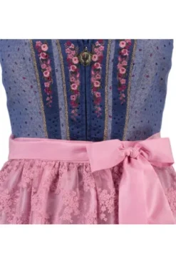 SPIETH & WENSKY Dirndl Hibiskus blau/rosa