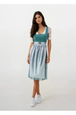SPIETH & WENSKY Dirndl türkis Fee (70 cm)