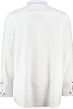 SPIETH & WENSKY Hemd Haibach weiss/m.blau einfarbig Slim Fit