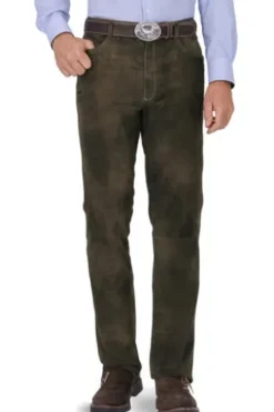 SPIETH & WENSKY Leder-Jeans Tassilo lava Ziegenveloursleder