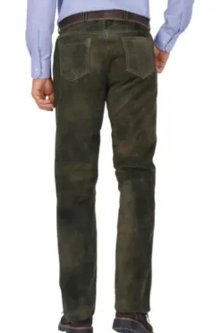 SPIETH & WENSKY Leder-Jeans Tassilo lava Ziegenveloursleder