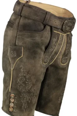 SPIETH & WENSKY Leder Shorts Eggenfeld vulkan Ziegenleder