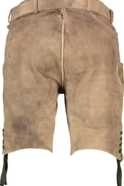 SPIETH & WENSKY Leder Shorts Gebirgsjäger sandstein