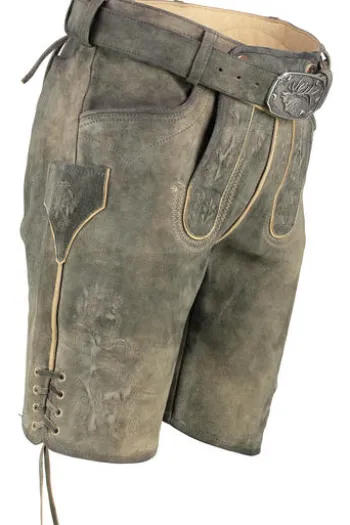 SPIETH & WENSKY Leder Shorts Grünwald magma