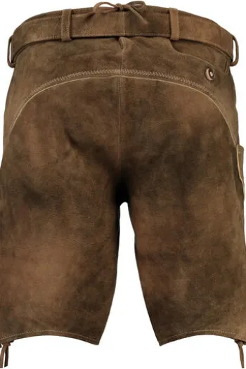 SPIETH & WENSKY Leder-Shorts Olrik braun Wildbockleder
