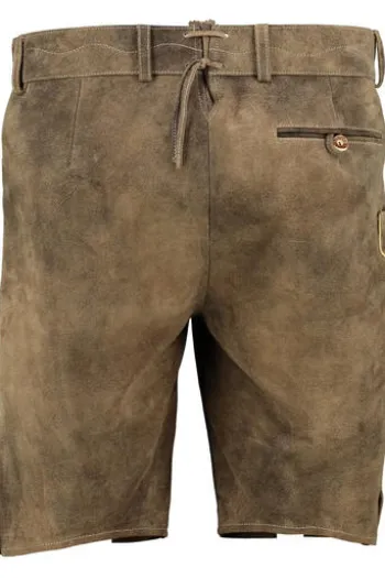 SPIETH & WENSKY Leder-Shorts Pio schotter Ziegenleder
