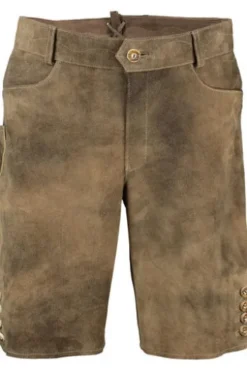 SPIETH & WENSKY Leder-Shorts Pio schotter Ziegenleder