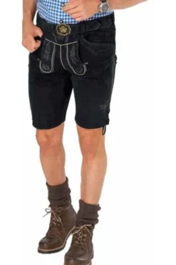 SPIETH & WENSKY Ledershorts Veit schwarz