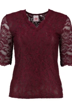 SPIETH & WENSKY Spitzenshirt Arktis bordeaux 1/2-Arm