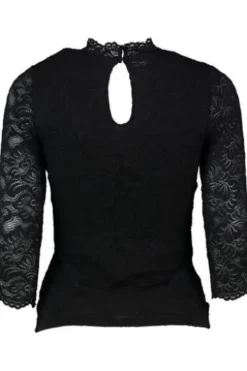 SPIETH & WENSKY Spitzenshirt Amberg schwarz 3/4-Arm in edler Optik