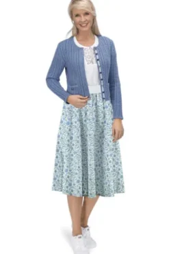 SPIETH & WENSKY Strickjacke Fuschl blau