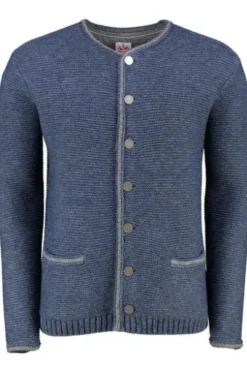 SPIETH & WENSKY Strickjacke Heidenheim jeansblau einfarbig