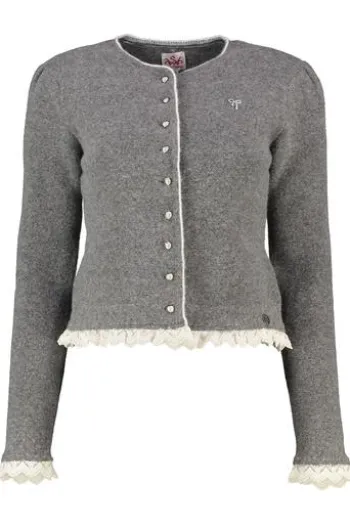 SPIETH & WENSKY Strickjacke Karline grau
